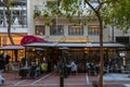 Greek restaurants in the central streets of Athens, Greece Royalty Free Stock Photo