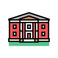 greek revival house color icon vector illustration