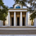 14 A Greek Revival-style government building with a grand entrance and pediment4, Generative AI