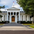 14 A Greek Revival-style government building with a grand entrance and pediment2, Generative AI