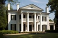 Greek Revival Style House (Generative AI) Royalty Free Stock Photo