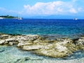 Greek rocky coasline, Ionian sea, Greece