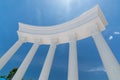 Greek roman column blue sky
