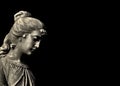 Sad Expression Woman Sculpture Background Royalty Free Stock Photo