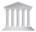 Greek or Roman Temple Columns Royalty Free Stock Photo