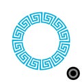 Greek round frame pattern