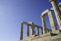 Ancient Greek temple of Poseidon, Greece. Royalty Free Stock Photo