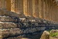 Greek ruins of Concordia Temple in the Valley of Temples near Agrigento in Sicily Royalty Free Stock Photo