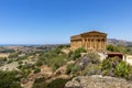 Greek ruins of Concordia Temple in the Valley of Temples near Agrigento in Sicily Royalty Free Stock Photo