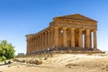 Greek ruins of Concordia Temple in the Valley of Temples near Agrigento in Sicily Royalty Free Stock Photo