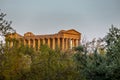 Greek ruins of Concordia Temple in the Valley of Temples near Agrigento in Sicily Royalty Free Stock Photo