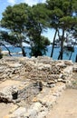 Greek ruins of EmpÃÂºries in Spanish Catalonia Royalty Free Stock Photo
