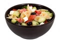 Greek salad bowl Royalty Free Stock Photo