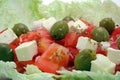 Greek salad closeup Royalty Free Stock Photo
