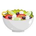 Greek salad with fresh vegetables