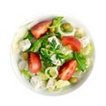 Greek Salad, Horiatiki or Village Salad with Feta Cheese Royalty Free Stock Photo