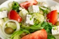 Greek Salad, Horiatiki or Village Salad with Feta Cheese