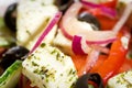 Greek salad macro shot Royalty Free Stock Photo