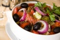 Greek Salad,mixed with Tomato and Black Olives