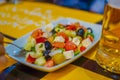 Greek salad plate Royalty Free Stock Photo