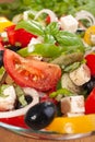 Greek salad serving Royalty Free Stock Photo