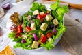 Greek salad with sheep`s cheese a delicious classic Royalty Free Stock Photo