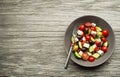 Greek salad with tomato and feta cheese Royalty Free Stock Photo