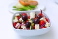 Greek salad with tomatoes, feta cheese and olives Royalty Free Stock Photo