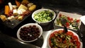 Salads and other Greek delicacies. Royalty Free Stock Photo
