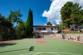 Greek School, beautiful traditional school building in Milies Pelion, Volos, Greece Royalty Free Stock Photo