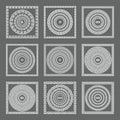 Greek seamless patterns, textures, vector gray background Isolated objects. greece art