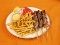 Greek souvlaki Royalty Free Stock Photo