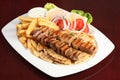 Greek souvlaki Royalty Free Stock Photo