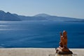 Greek statue in Santorini