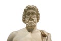 Greek statue of Asclepius, Greek god of medicine, bust