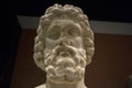 Greek statue of Asclepius, Greek god of medicine, head