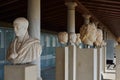 Greek statues in museum of Acropolis in Athens, Greece