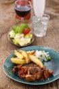 Greek stifado meat stew Royalty Free Stock Photo