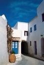 Picturesque cobbled road at Kythira, Greece Royalty Free Stock Photo