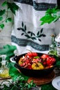 Greek stuffed peppers yemista...selective focus Royalty Free Stock Photo