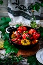 Greek stuffed peppers yemista...selective focus Royalty Free Stock Photo