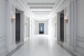 Greek style hallway interior in modern luxury house Royalty Free Stock Photo