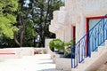 Greek style house for wedding in Jeju. Royalty Free Stock Photo