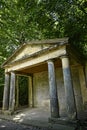 Greek style pavillion in a Beautiful Country House and Gardennear Leeds in West Yorkshire that is not National Trust Royalty Free Stock Photo