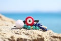 Greek summer jewelry on the beach Royalty Free Stock Photo