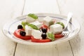 Greek summer salad on a plate