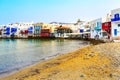 Greek tavern in Little Venice, Mykonos, Greece