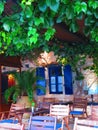 Greek tavern in Sivota bay Royalty Free Stock Photo