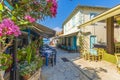 Greek taverna, traditional place fot tourists Royalty Free Stock Photo