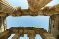 Greek temple in the archeological area of Paestum Italy